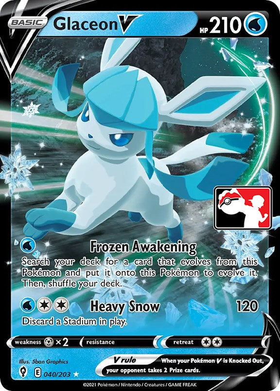 Glaceon V (040/203) [Prize Pack Series One] | Cracking-Singles