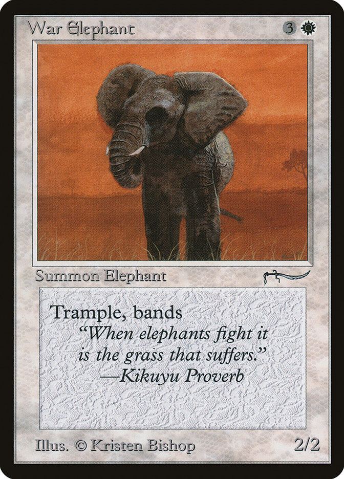 War Elephant (Dark Mana Cost) [Arabian Nights] | Cracking-Singles