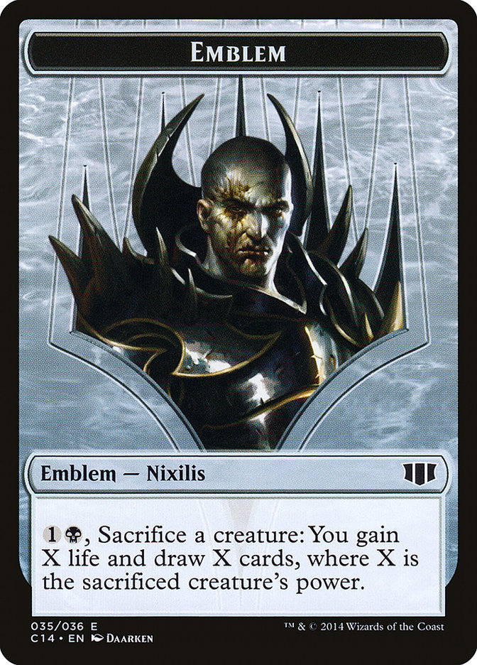 Ob Nixilis of the Black Oath Emblem // Zombie (016/036) Double-sided Token [Commander 2014 Tokens] | Cracking-Singles