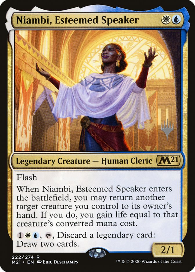 Niambi, Esteemed Speaker (Promo Pack) [Core Set 2021 Promos] | Cracking-Singles