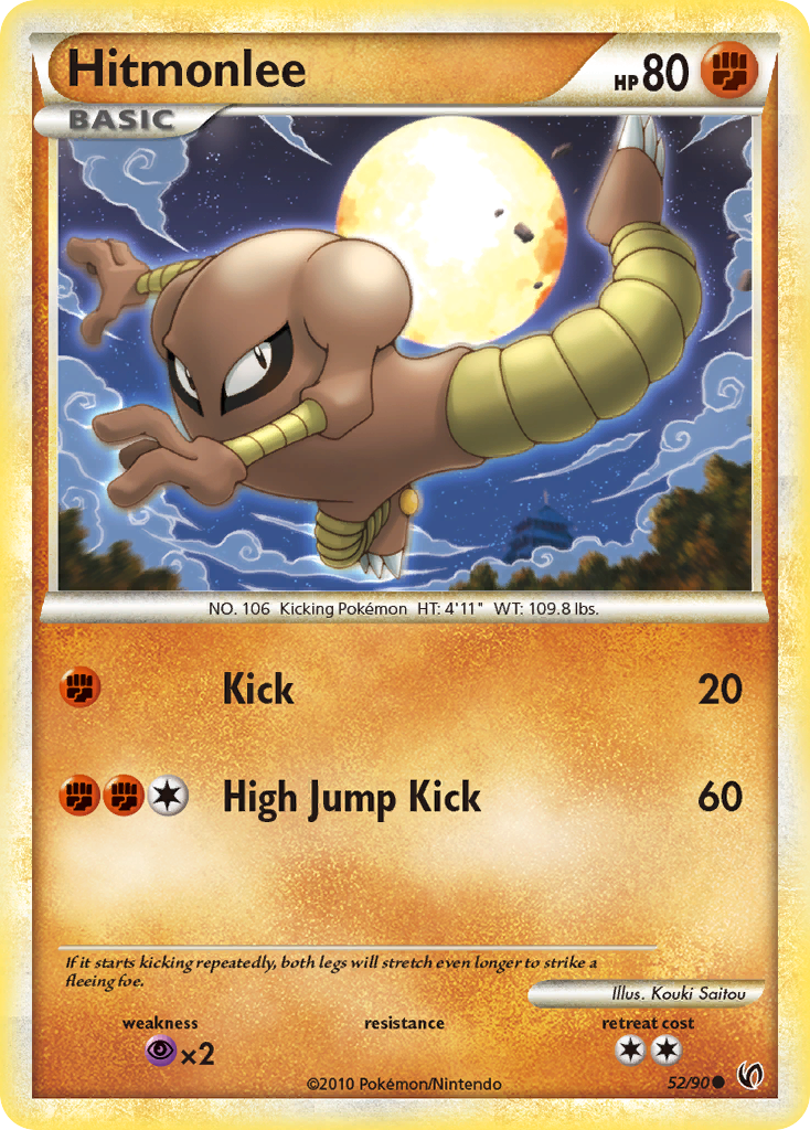 Hitmonlee (52/90) [HeartGold & SoulSilver: Undaunted] | Cracking-Singles