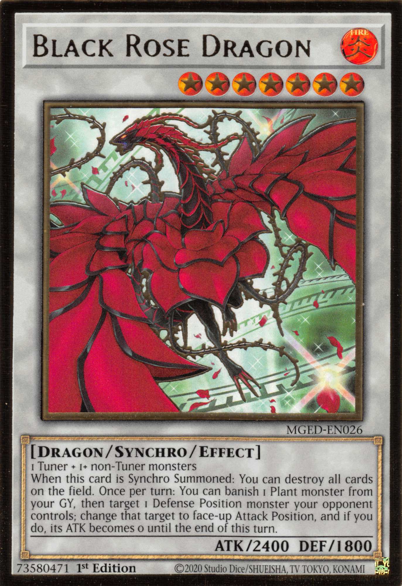 Black Rose Dragon (Alternate Art) [MGED-EN026] Gold Rare | Cracking-Singles