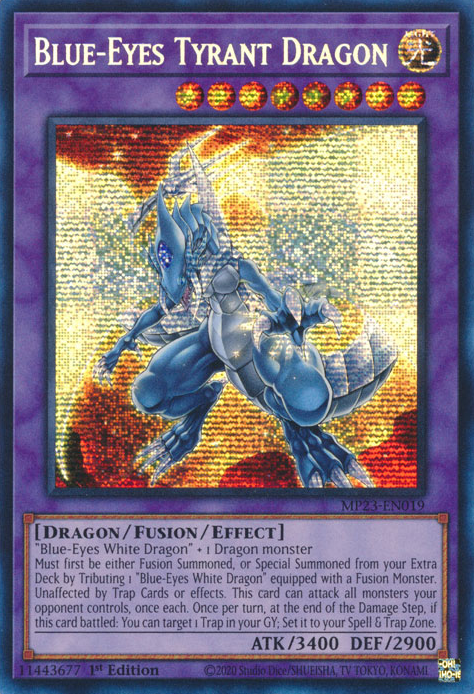 Blue-Eyes Tyrant Dragon [MP23-EN019] Prismatic Secret Rare | Cracking-Singles