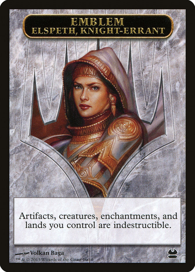 Elspeth, Knight-Errant Emblem [Modern Masters Tokens] | Cracking-Singles