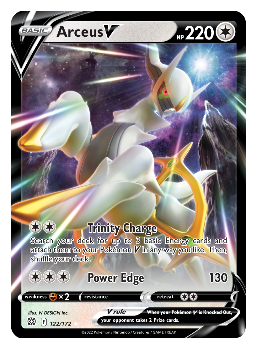 Arceus V (122/172) [Sword & Shield: Brilliant Stars] | Cracking-Singles