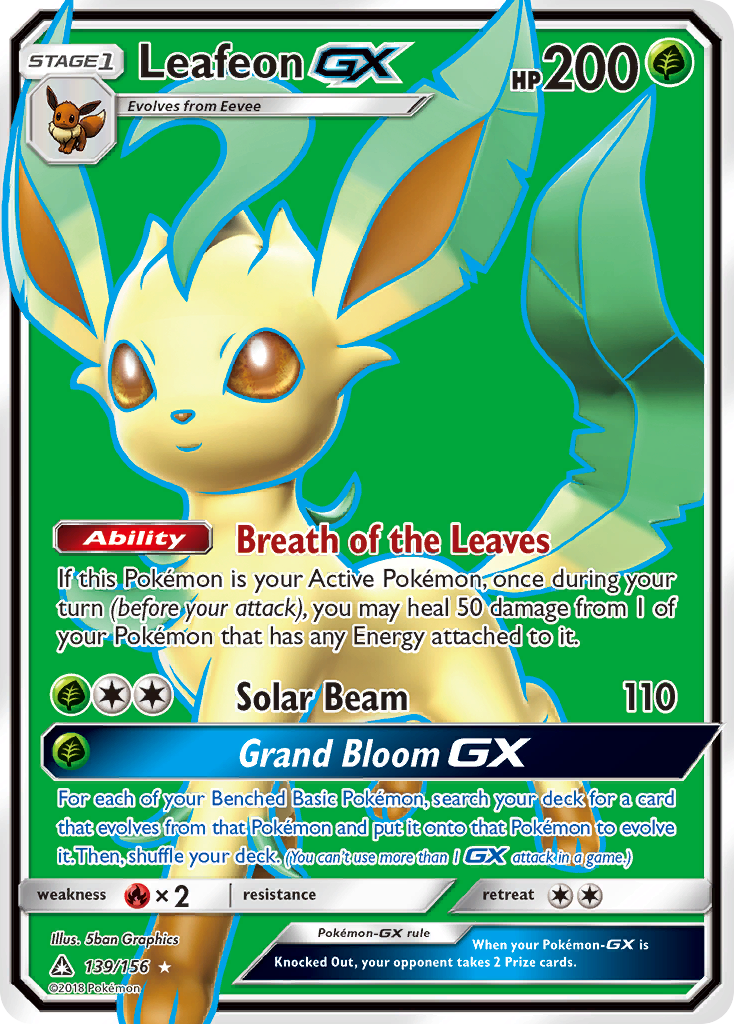 Leafeon GX (139/156) [Sun & Moon: Ultra Prism] | Cracking-Singles