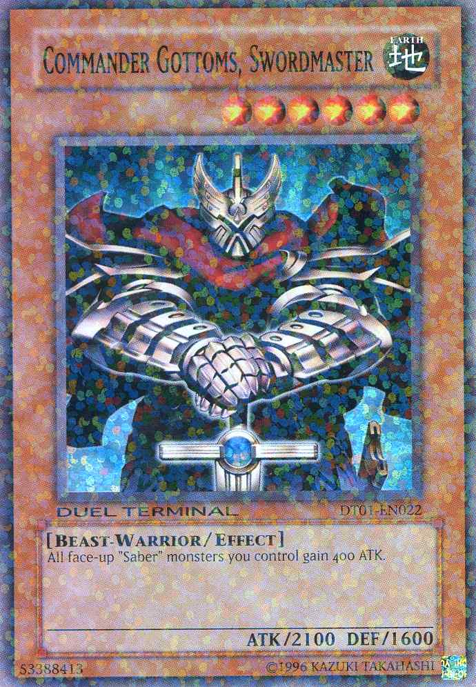 Commander Gottoms, Swordmaster [DT01-EN022] Super Rare | Cracking-Singles