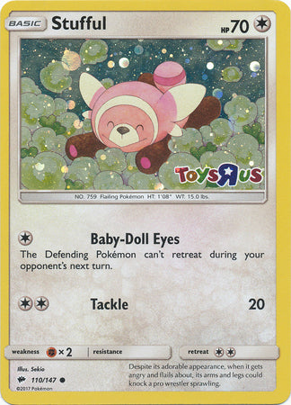 Stufful (110/147) (Toys R Us Promo) [Sun & Moon: Burning Shadows] | Cracking-Singles