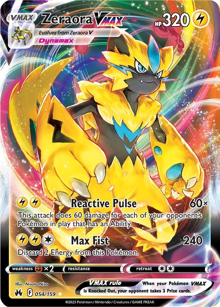 Zeraora VMAX (054/159) [Sword & Shield: Crown Zenith] | Cracking-Singles