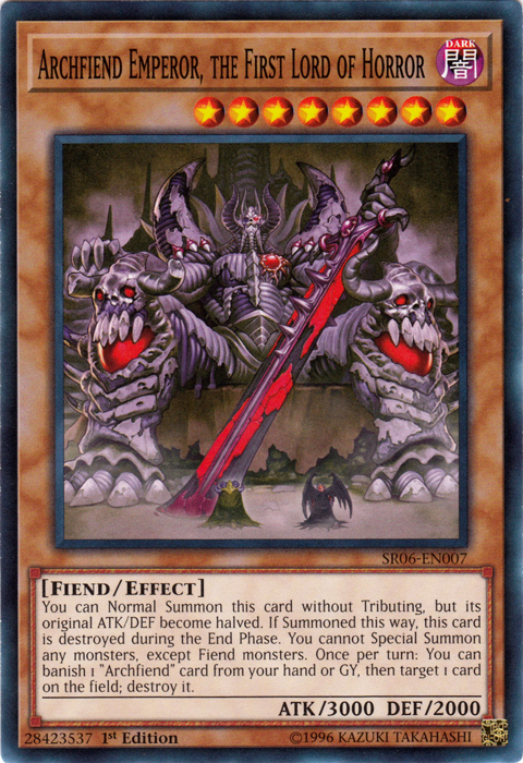 Archfiend Emperor, the First Lord of Horror [SR06-EN007] Common | Cracking-Singles