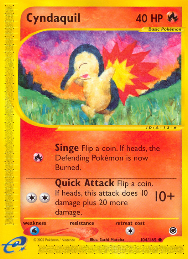 Cyndaquil (104/165) [Expedition: Base Set] | Cracking-Singles