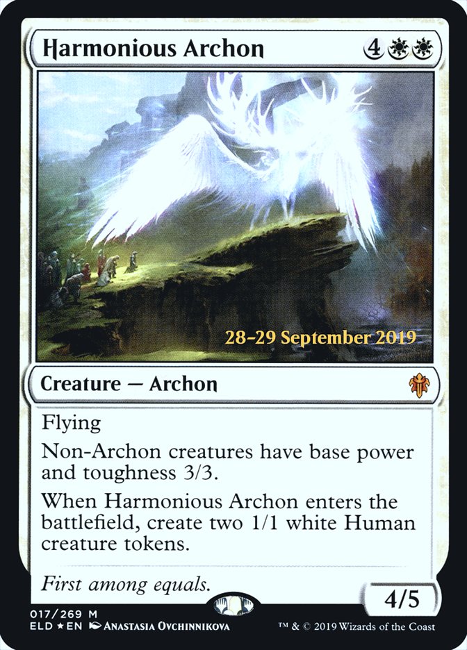 Harmonious Archon  [Throne of Eldraine Prerelease Promos] | Cracking-Singles