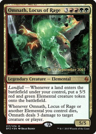 Omnath, Locus of Rage [Battle for Zendikar Prerelease Promos] | Cracking-Singles