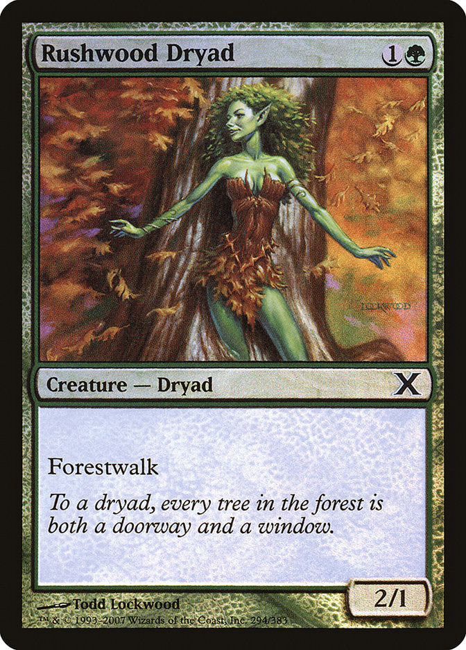 Rushwood Dryad (Premium Foil) [Tenth Edition] | Cracking-Singles