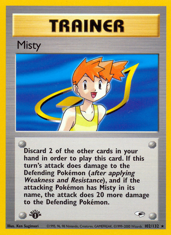 Misty (102/132) [Gym Heroes 1st Edition] | Cracking-Singles