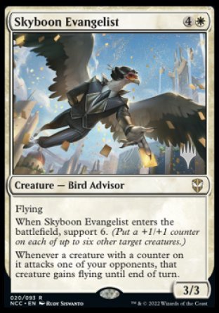 Skyboon Evangelist (Promo Pack) [Streets of New Capenna Commander Promos] | Cracking-Singles