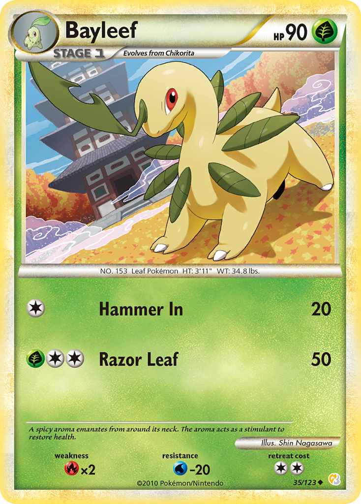 Bayleef (35/123) [HeartGold & SoulSilver: Base Set] | Cracking-Singles