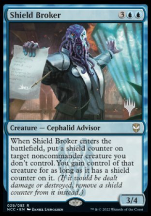 Shield Broker (Promo Pack) [Streets of New Capenna Commander Promos] | Cracking-Singles