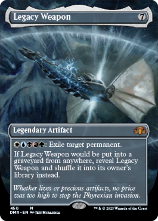 Legacy Weapon (Borderless Alternate Art) [Dominaria Remastered] | Cracking-Singles