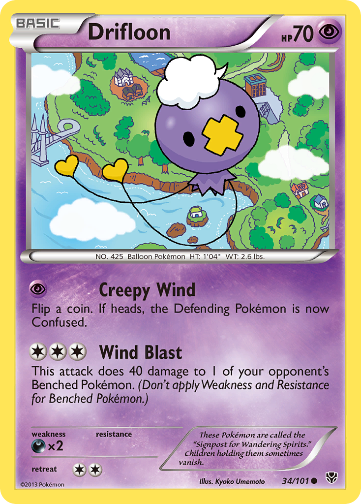 Drifloon (34/101) [Black & White: Plasma Blast] | Cracking-Singles