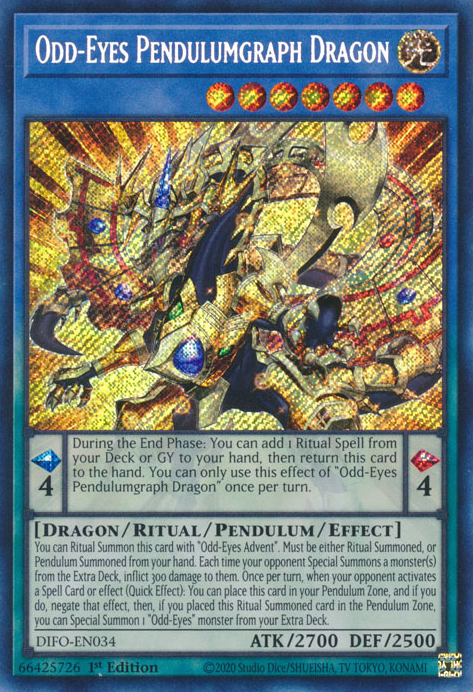 Odd-Eyes Pendulumgraph Dragon [DIFO-EN034] Secret Rare | Cracking-Singles