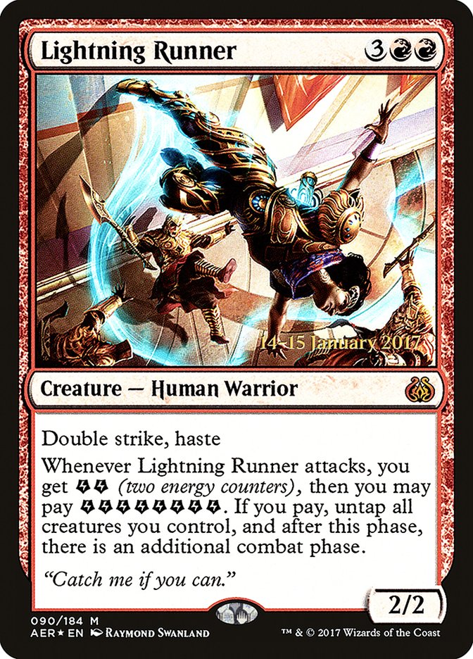 Lightning Runner  [Aether Revolt Prerelease Promos] | Cracking-Singles