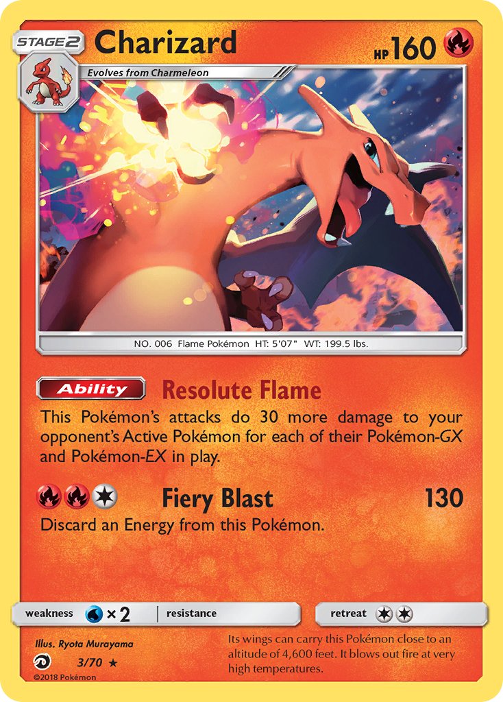 Charizard (3/70) (Let's Play, Eevee) (Theme Deck Exclusive) [Sun & Moon: Dragon Majesty] | Cracking-Singles