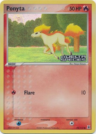 Ponyta (78/113) (Stamped) [EX: Delta Species] | Cracking-Singles