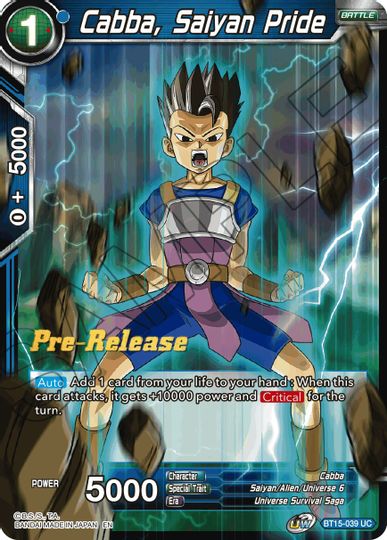 Cabba, Saiyan Pride (BT15-039) [Saiyan Showdown Prerelease Promos] | Cracking-Singles