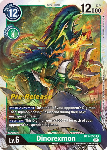 Dinorexmon [BT7-053] [Next Adventure Pre-Release Cards] | Cracking-Singles