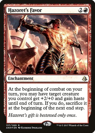 Hazoret's Favor [Amonkhet Prerelease Promos] | Cracking-Singles