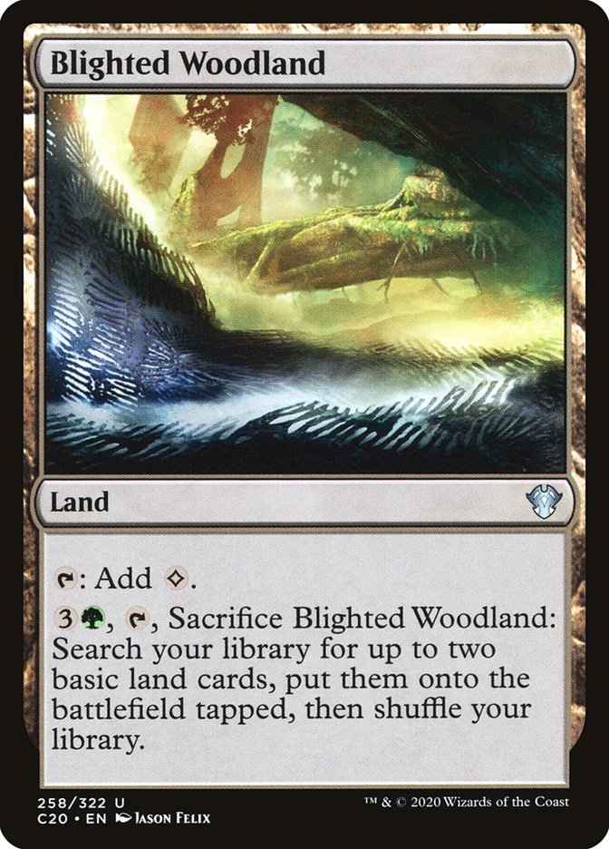 Blighted Woodland [Commander 2020] | Cracking-Singles