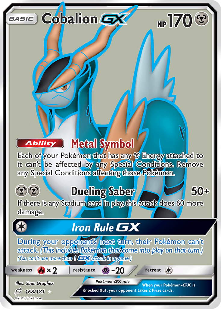 Cobalion GX (168/181) [Sun & Moon: Team Up] | Cracking-Singles