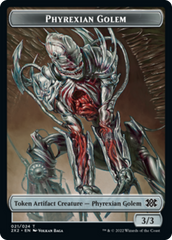 Saproling // Phyrexian Golem Double-sided Token [Double Masters 2022 Tokens] | Cracking-Singles