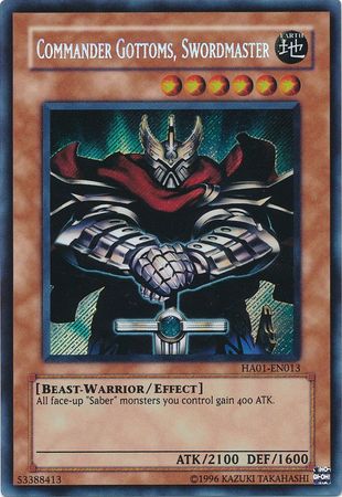 Commander Gottoms, Swordmaster [HA01-EN013] Secret Rare | Cracking-Singles