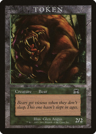 Bear Token (Onslaught) [Magic Player Rewards 2003] | Cracking-Singles