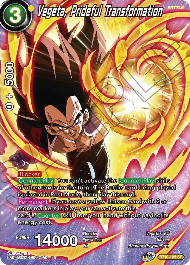 Vegeta, Prideful Transformation (BT10-105) [Theme Selection: History of Vegeta] | Cracking-Singles