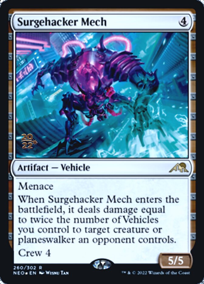 Surgehacker Mech [Kamigawa: Neon Dynasty Prerelease Promos] | Cracking-Singles