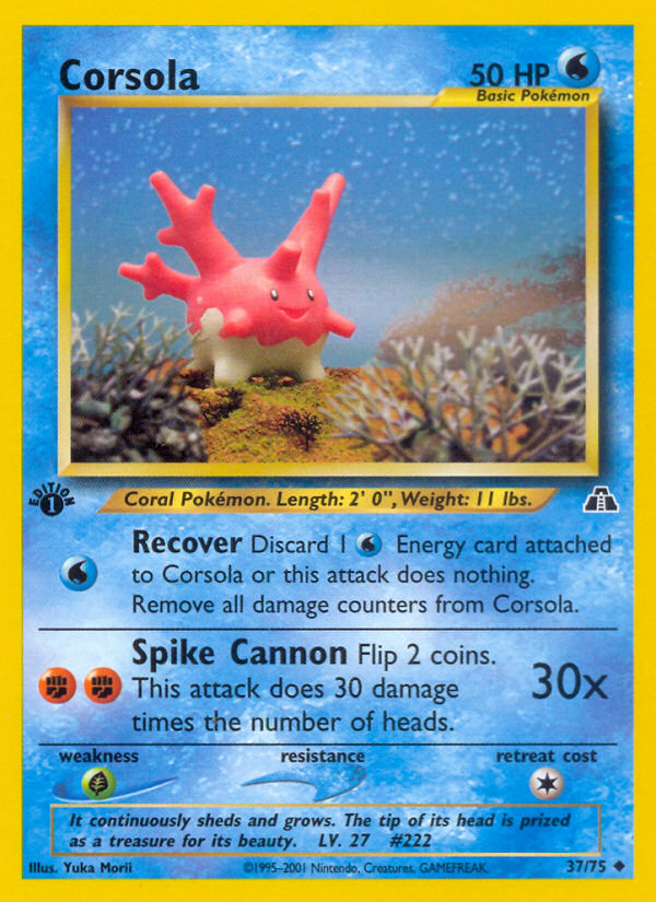 Corsola (37/75) [Neo Discovery 1st Edition] | Cracking-Singles