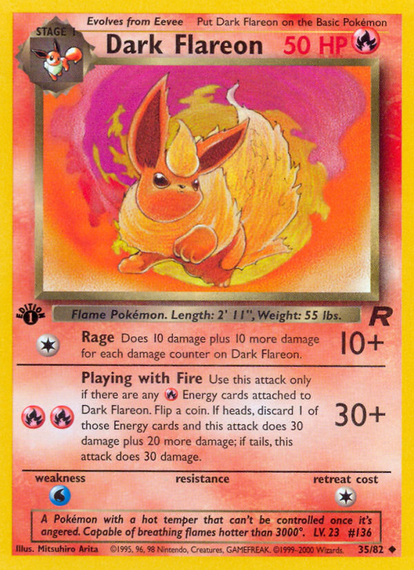 Dark Flareon (35/82) [Team Rocket 1st Edition] | Cracking-Singles