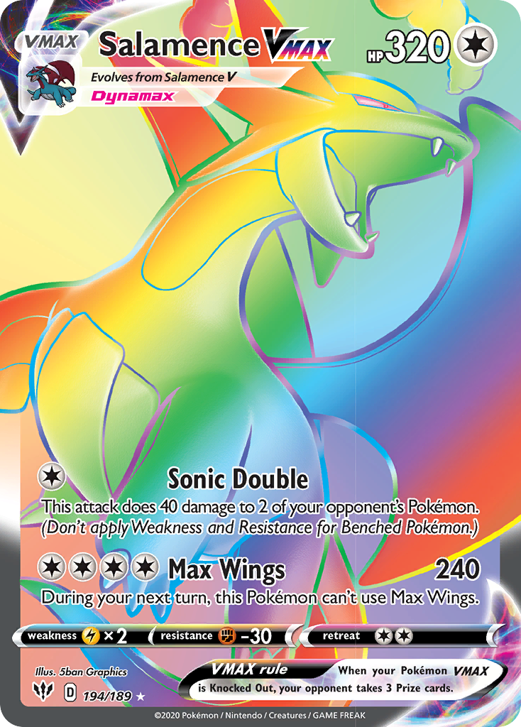 Salamence VMAX (194/189) [Sword & Shield: Darkness Ablaze] | Cracking-Singles