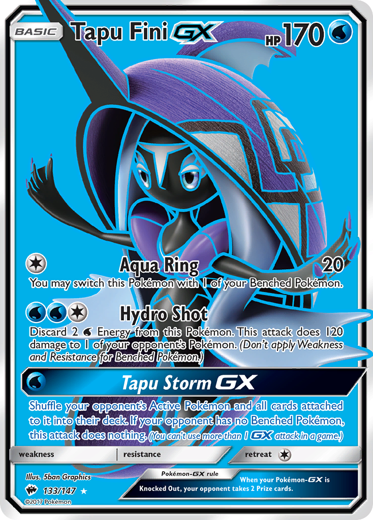 Tapu Fini GX (133/147) [Sun & Moon: Burning Shadows] | Cracking-Singles