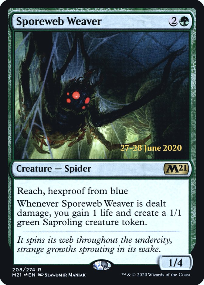 Sporeweb Weaver  [Core Set 2021 Prerelease Promos] | Cracking-Singles