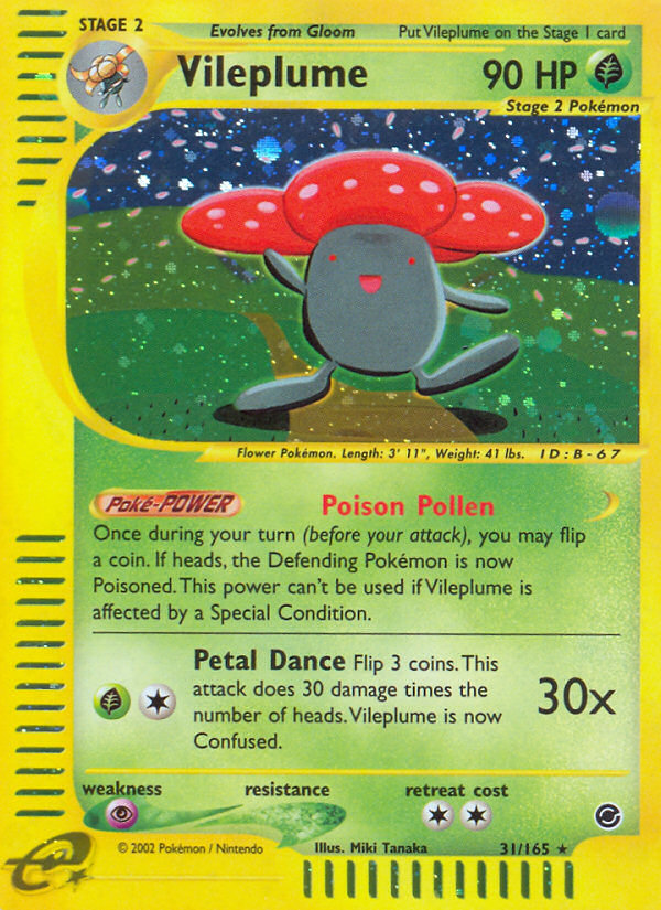 Vileplume (31/165) [Expedition: Base Set] | Cracking-Singles