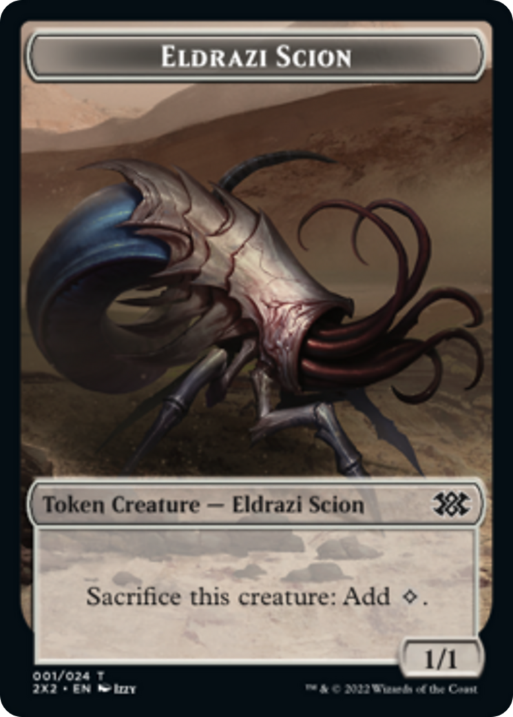 Saproling // Eldrazi Scion Double-sided Token [Double Masters 2022 Tokens] | Cracking-Singles