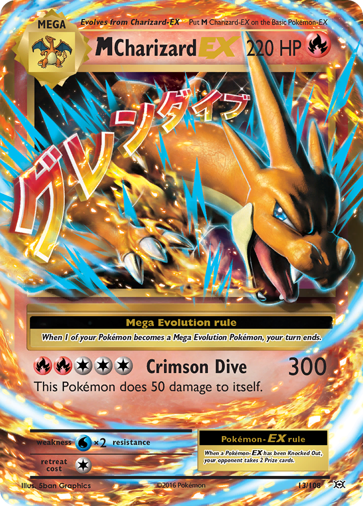 M Charizard EX (13/108) [XY: Evolutions] | Cracking-Singles