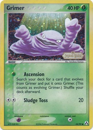 Grimer (54/92) (Stamped) [EX: Legend Maker] | Cracking-Singles