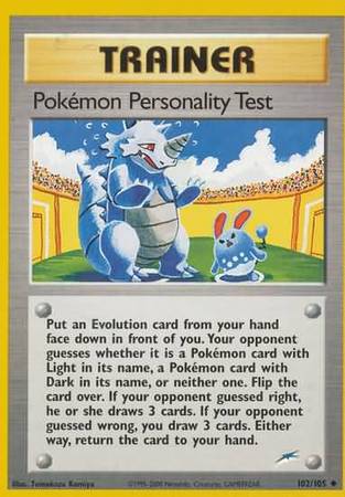 Pokemon Personality Test (102/105) [Neo Destiny Unlimited] | Cracking-Singles