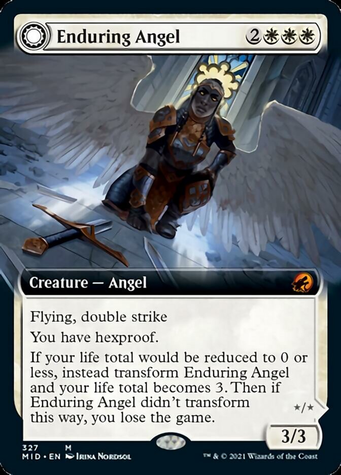 Enduring Angel // Angelic Enforcer (Extended) [Innistrad: Midnight Hunt] | Cracking-Singles