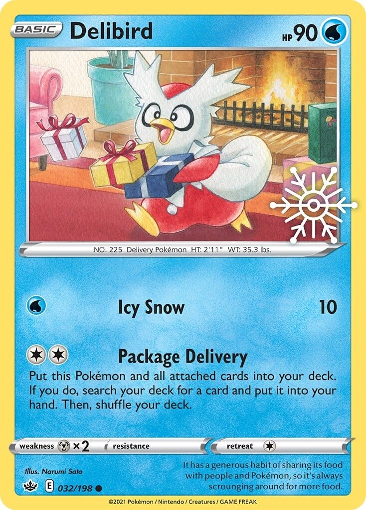 Delibird (032/198) (Holiday Calendar) [Sword & Shield: Chilling Reign] | Cracking-Singles